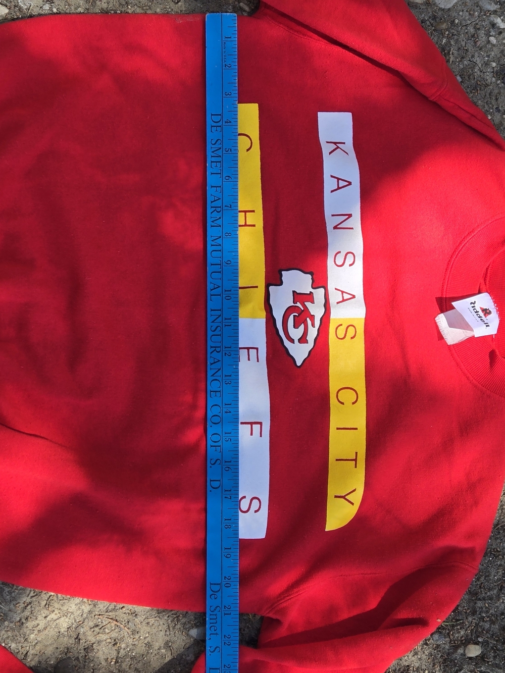 Vintage 90s Kansas City Chiefs Riddell Crewneck Sweatshirt - Picture 11 of 12